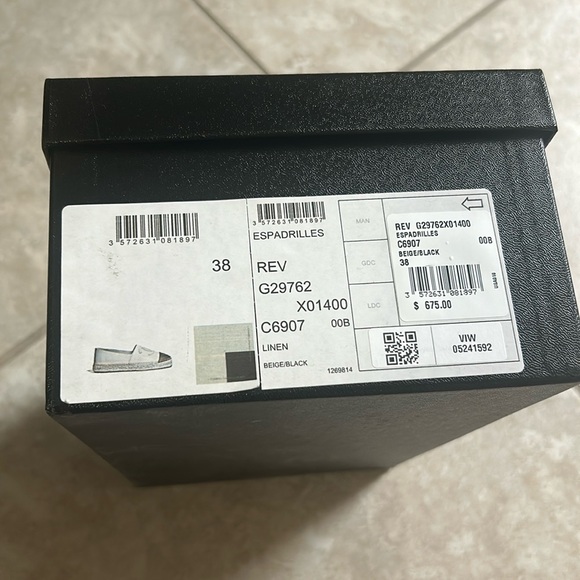 100% Authentic Chanel Espadrilles with box and 2 dust bags - Picture 2 of 11